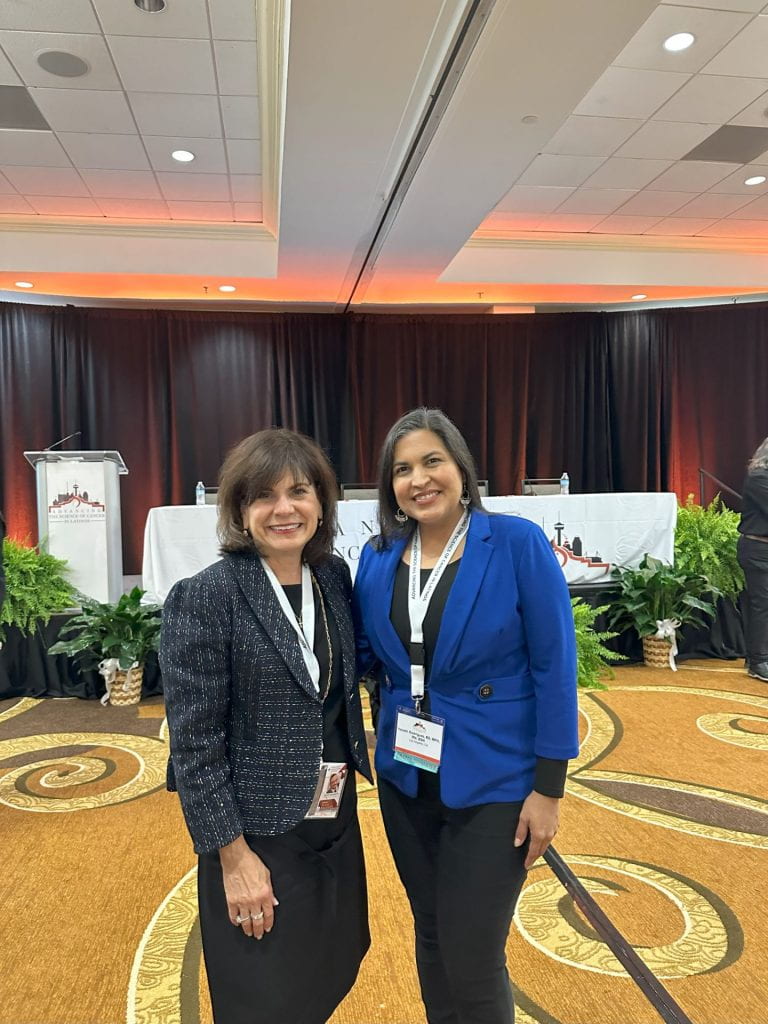 Yaneth Rodriguez (USC) with Dr. Amelie G. Ramirez at the Advancing the Science of Cancer in Latinos (ASCL) 
